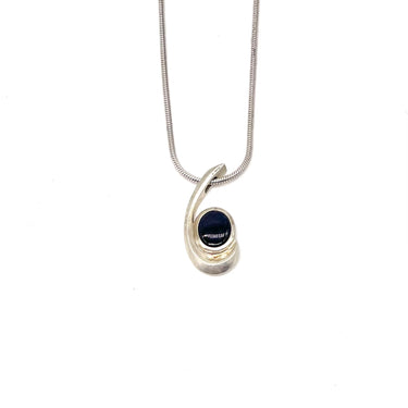 Modernist Labradorite Pendant Statement Necklace