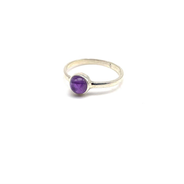 Petite Circle Amethyst Ring