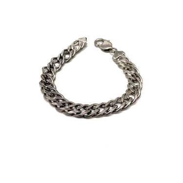 ITALY Stamped Double Cuban Link Bracelet