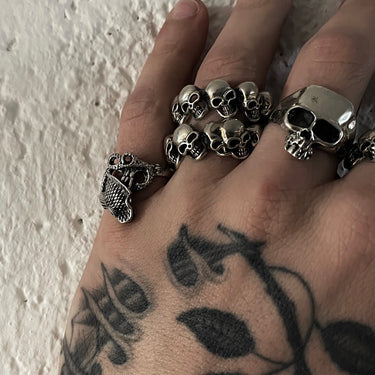 Wrap Around Skull Statement  Ring
