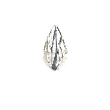 Open Work Free Form Pointed Ring