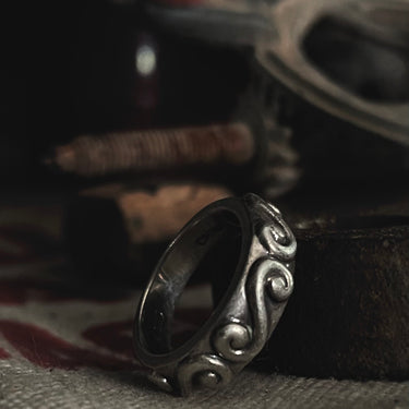 Stackable Scroll Band Ring