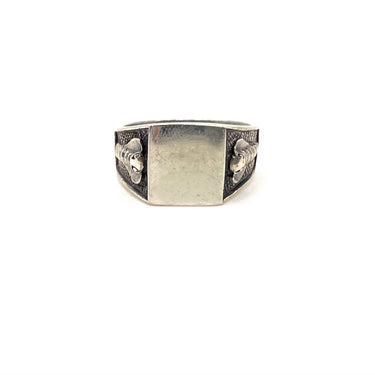 Double Cobra Signet Ring