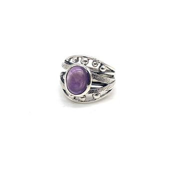 Pebbled Amethyst Ring