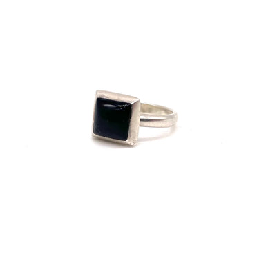 Modernist Onyx Square Ring