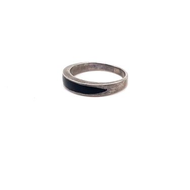 Modern Stackable Onyx Ring