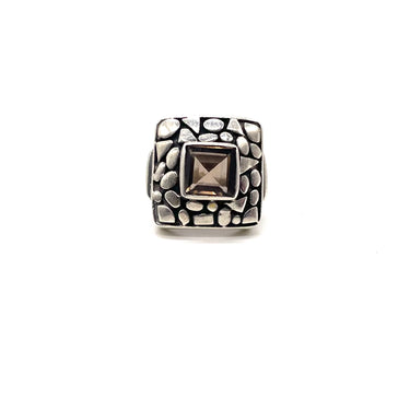 Pebbled Smokey Quartz Statement Ring