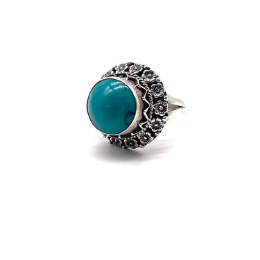 Ornate Circle Turquoise Ring