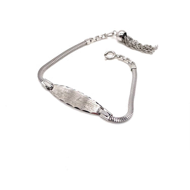 Modern Link Name Plate Bracelet