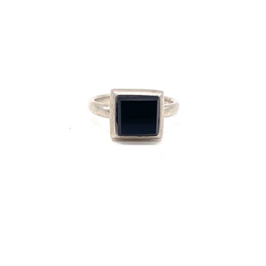 Modern Square Onyx Ring