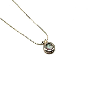 Circle Glass Cluster Pendant Necklace