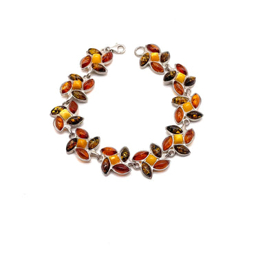 Amber Cluster Link Bracelet