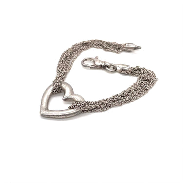 Multi Link Open Heart Bracelet
