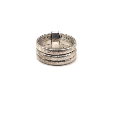 MEXICO Stamped Triple Band Ring