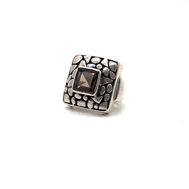 Pebbled Smokey Quartz Statement Ring