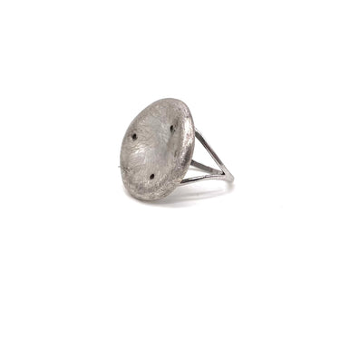 Brutalist Circle Shield Ring
