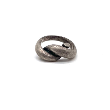 Vintage Oxidized Twisted Freeform Ring