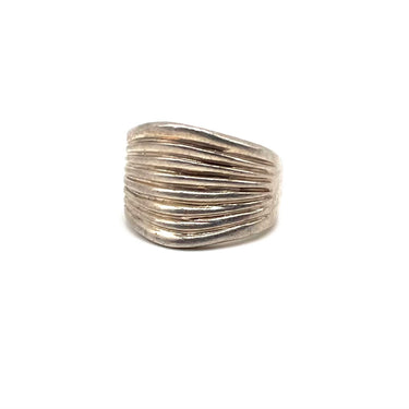 Modern Ribbed Stack Dome Ring