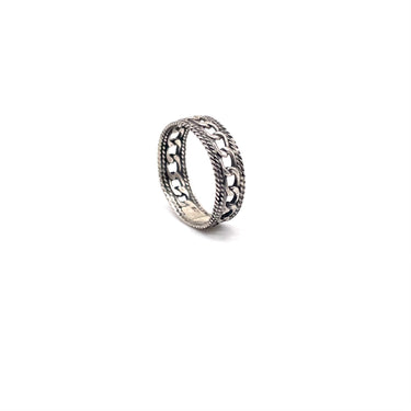 Rope Trimmed Cuban Inlay Ring