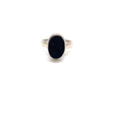 Natural Cut Oval Onyx Ring