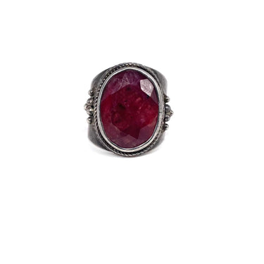 Pebbled Ruby Statement Ring