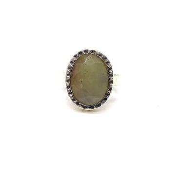 Oval Green Cabochon Ring