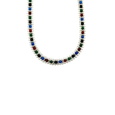 Multi Stone Beaded Statement Necklace