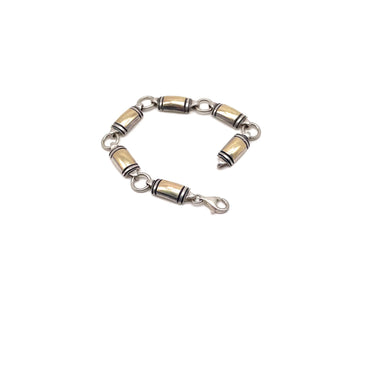 Two Tone Modern Link Bracelet
