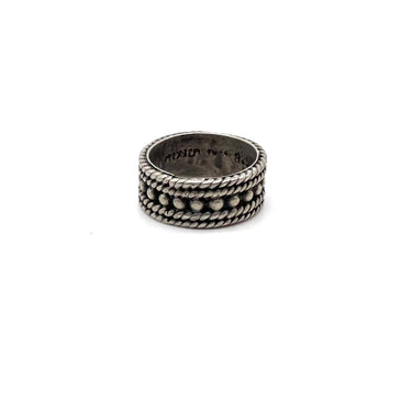MEXICO Stamped Pebbled Band Ring