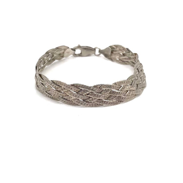 ITALY Stamped Weaved Link Bracelet