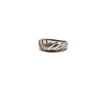 Open Work Striped Band Ring