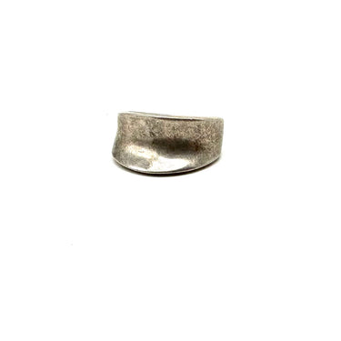 Modern Oxidized Indent Ring