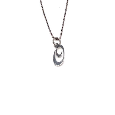 Petite Open Work Swirled Pendant Necklace