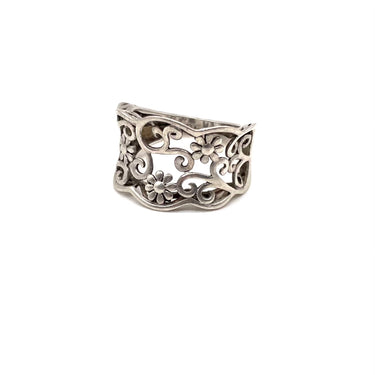 Open Work Floral Filagree Ring