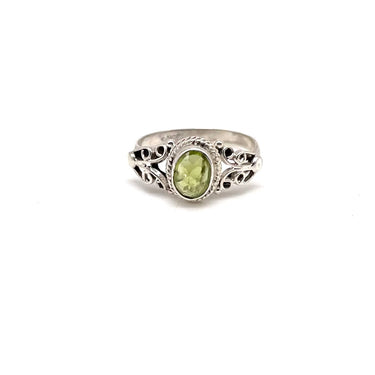 Ornate Petite Peridot Ring