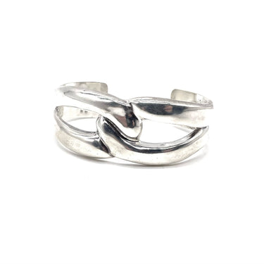 MEXICO Stamped Interlocked Statement Cuff Bracelet
