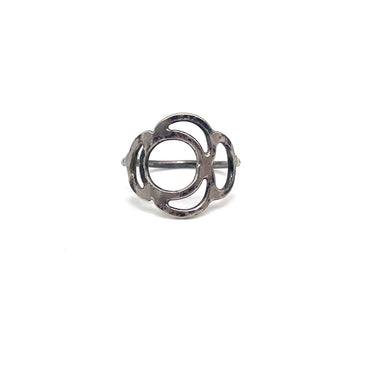 Interlocked Open Work Circle Ring