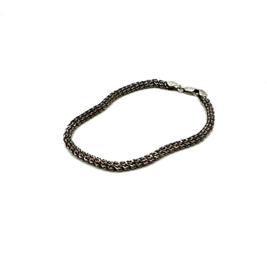 Oxidized Diamond Cut Snake Link Bracelet