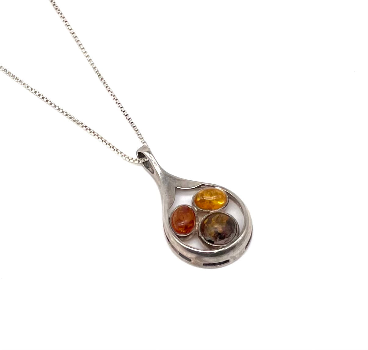 Amber Stone Pendant with Chain – Bombay Closet Cleanse