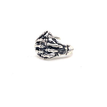 Crossed Skeleton Hand Ring