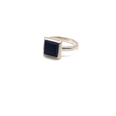 Modern Square Onyx Ring