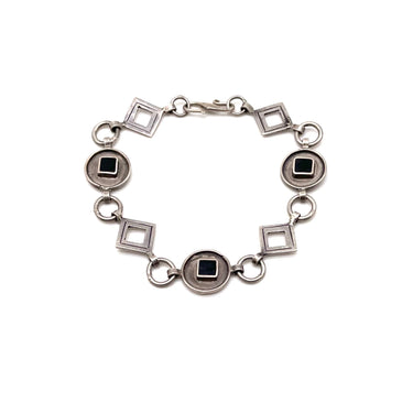 Open Work Onyx Shape Link Bracelet