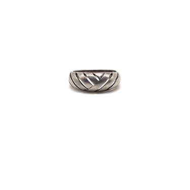 Open Work Striped Band Ring