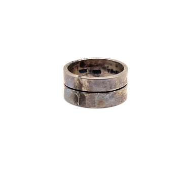MEXICO Stamped Oxidized Split Band Ring
