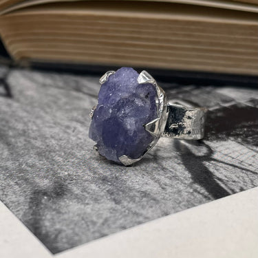 Raw Cut Tanzanite Ring