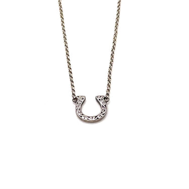 Detailed Horseshoe Pendant Necklace