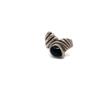 Vintage Twisted Onyx Statement Ring