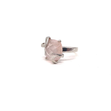 Caged Pink Quartz Ring