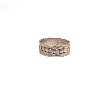 Modern Etched Wrap Around Ring