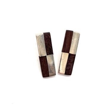 Modern Divided Woodgrain Earrings